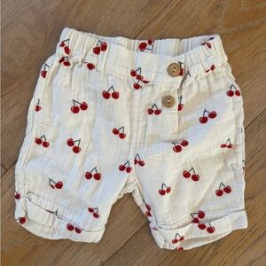 Fin & Vince Toddler Cherry Linen Shorts GUC